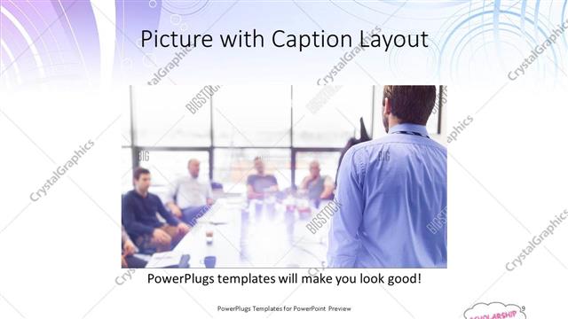Picture with Caption presentation slide layout