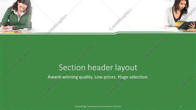 Section Header presentation slide layout