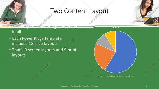 Two Content presentation slide layout