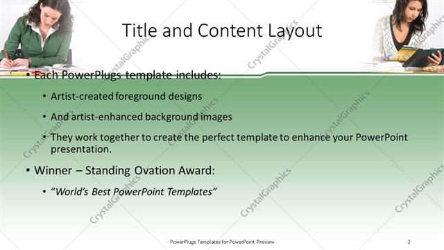 Title and Content presentation slide layout