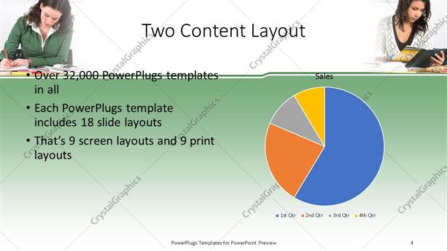 Two Content presentation slide layout