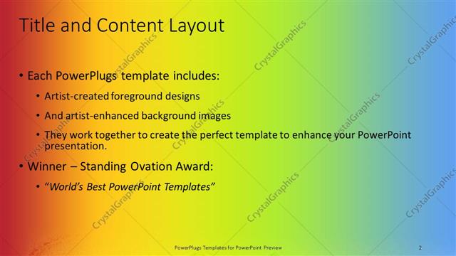 Title and Content presentation slide layout