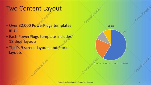 Two Content presentation slide layout
