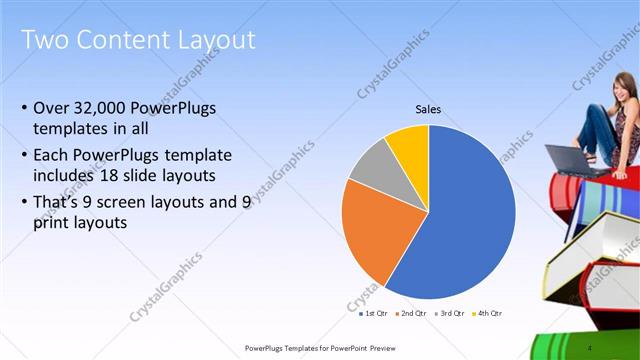 Two Content presentation slide layout