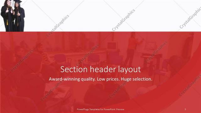 Section Header presentation slide layout