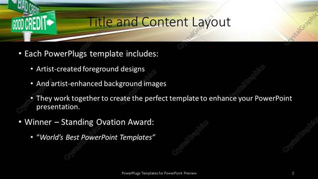 Title and Content presentation slide layout
