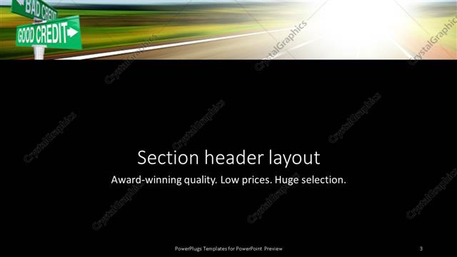 Section Header presentation slide layout