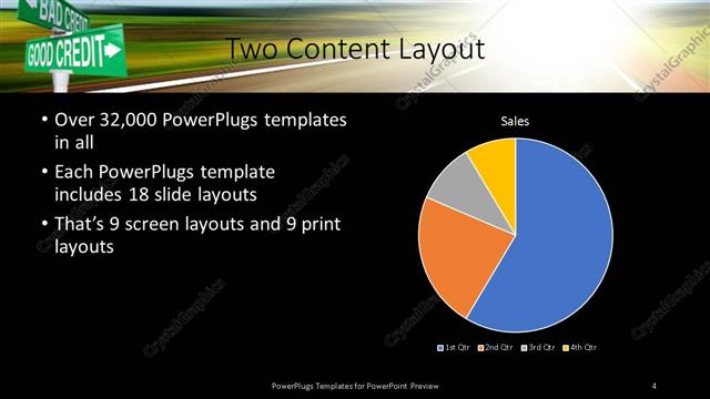 Two Content presentation slide layout