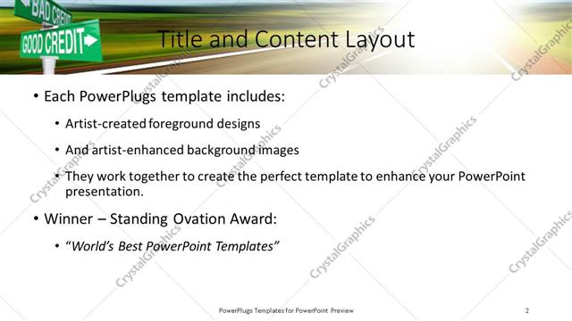 Title and Content presentation slide layout