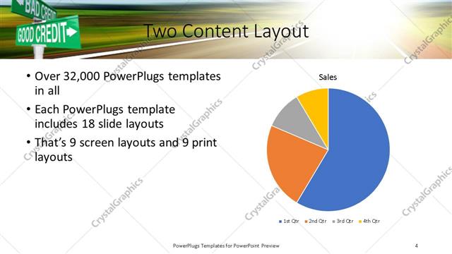 Two Content presentation slide layout