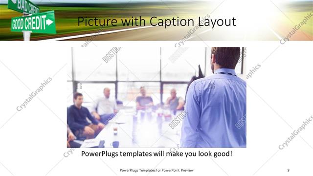 Picture with Caption presentation slide layout