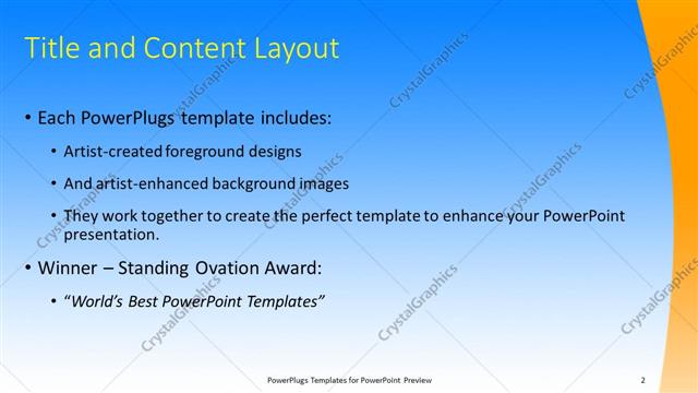 Title and Content presentation slide layout