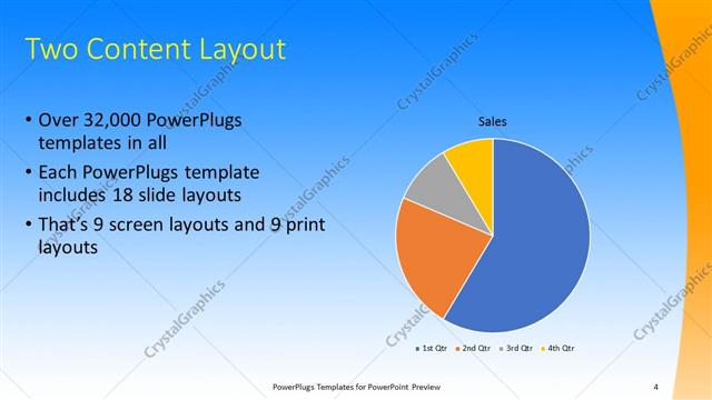 Two Content presentation slide layout