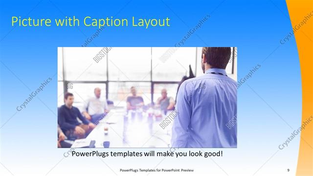 Picture with Caption presentation slide layout
