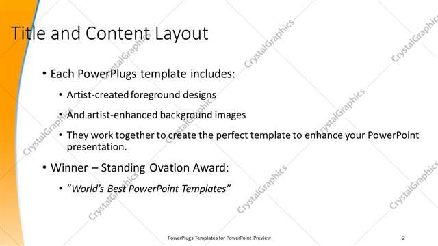 Title and Content presentation slide layout