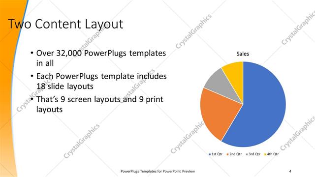 Two Content presentation slide layout