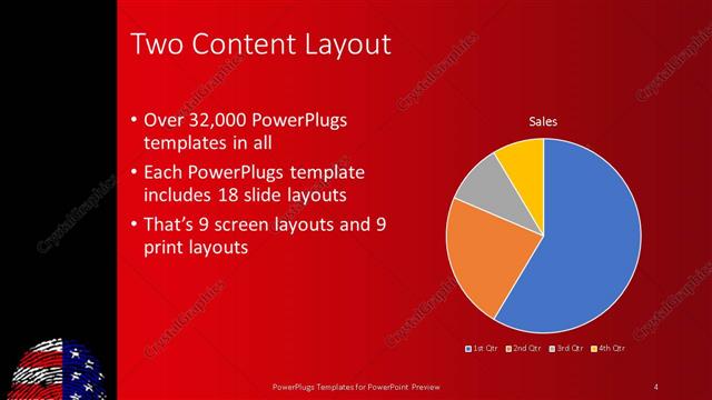 Two Content presentation slide layout