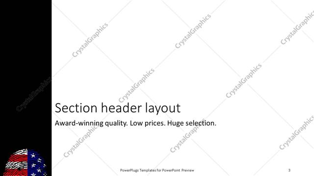Section Header presentation slide layout