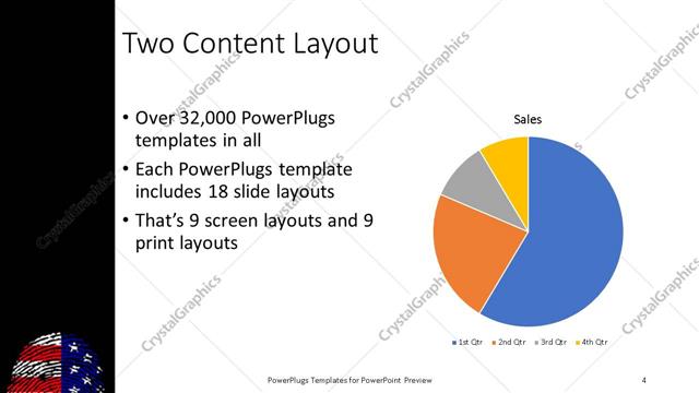 Two Content presentation slide layout