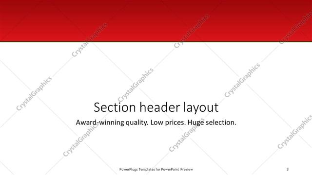 Section Header presentation slide layout