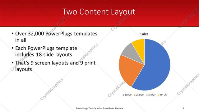 Two Content presentation slide layout