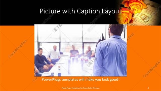 Picture with Caption presentation slide layout