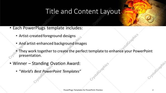 Title and Content presentation slide layout
