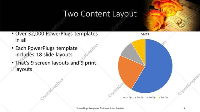 Two Content presentation slide layout