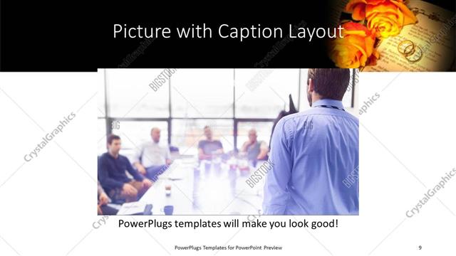 Picture with Caption presentation slide layout