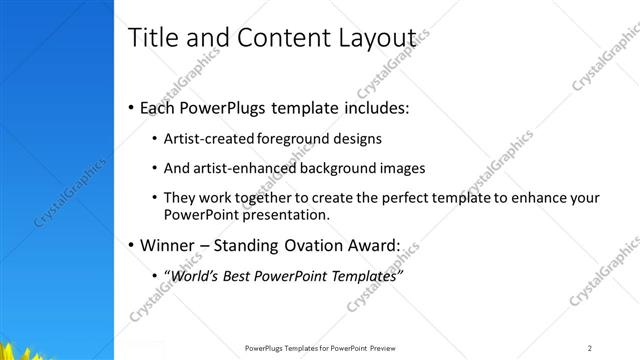 Title and Content presentation slide layout