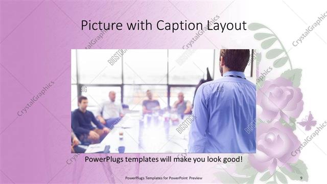 Picture with Caption presentation slide layout