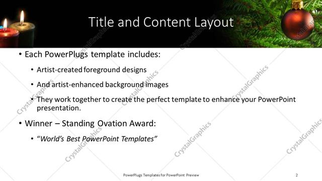 Title and Content presentation slide layout