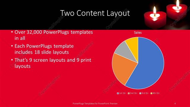 Two Content presentation slide layout