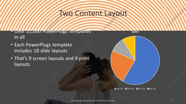 Two Content presentation slide layout