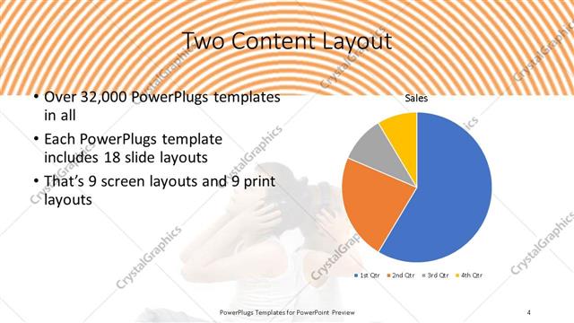 Two Content presentation slide layout
