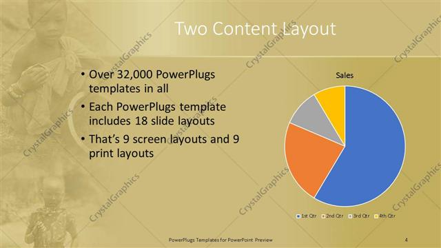Two Content presentation slide layout