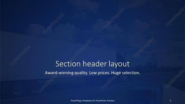 Section Header presentation slide layout