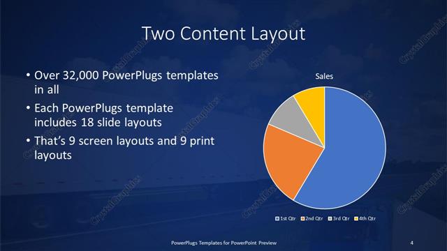 Two Content presentation slide layout
