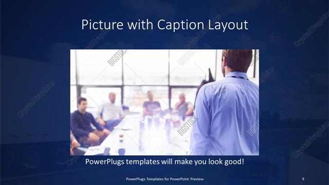 Picture with Caption presentation slide layout