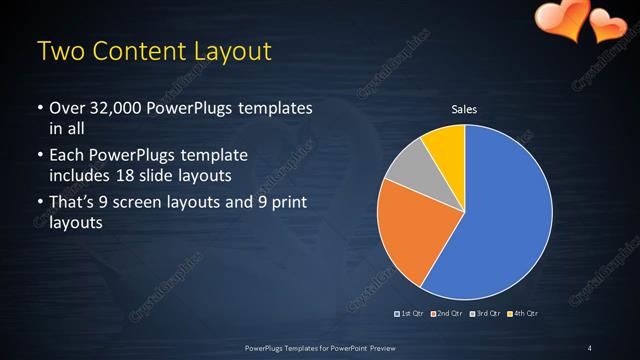 Two Content presentation slide layout