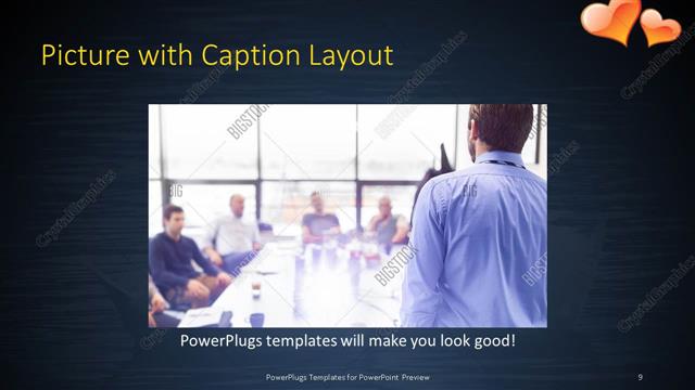 Picture with Caption presentation slide layout