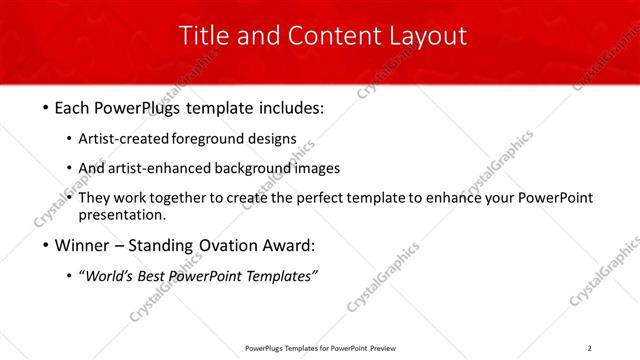 Title and Content presentation slide layout