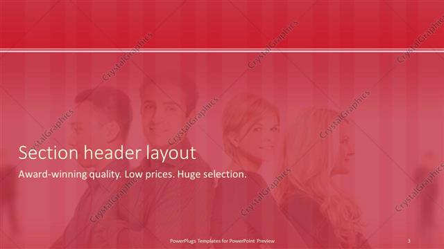 Section Header presentation slide layout