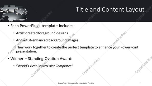 Title and Content presentation slide layout