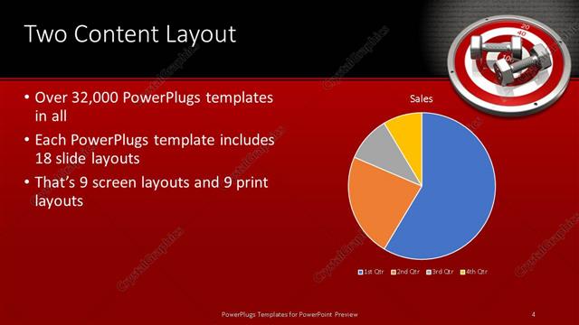Two Content presentation slide layout