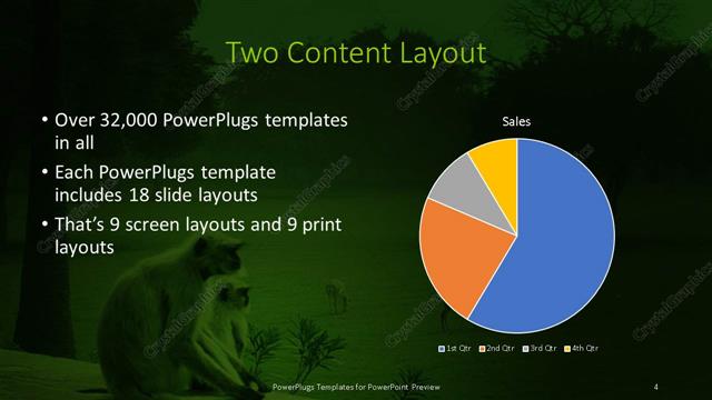 Two Content presentation slide layout