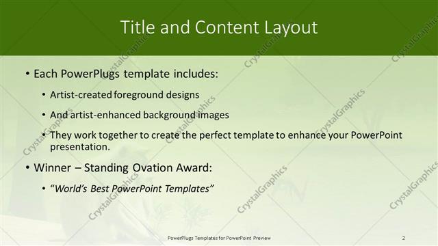 Title and Content presentation slide layout