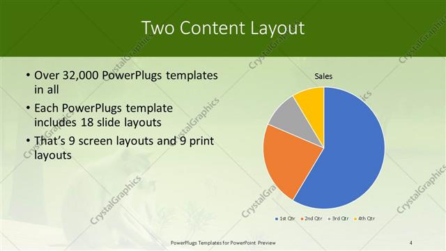 Two Content presentation slide layout