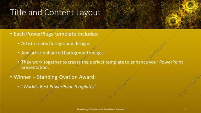 Title and Content presentation slide layout