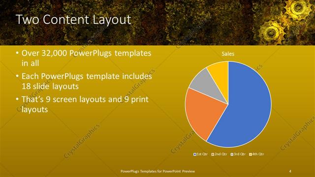 Two Content presentation slide layout